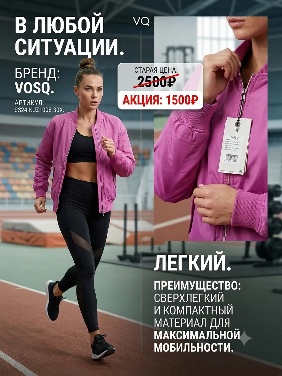 Лёгкая спортивная ветровка